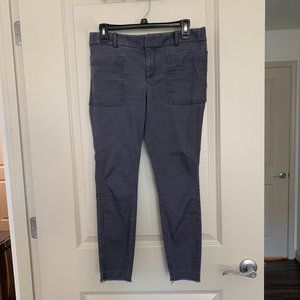 Faded blue, Skinny, Ankle length, Cargo pants